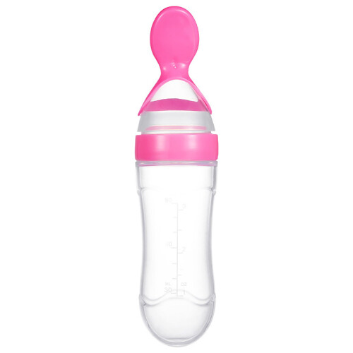 Löffel für Fläschchen aus Silikon PP 20  5 cm Pink 1