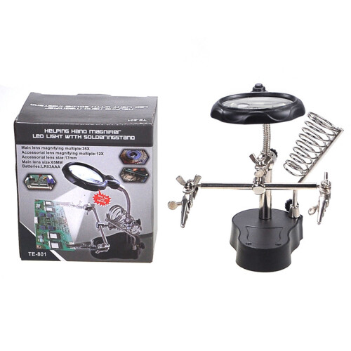 Vergrößerungsglas Lötstation LED-Lampe Clips 1