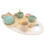 Set de té de madera de pino para juego simbólico 3+ 15