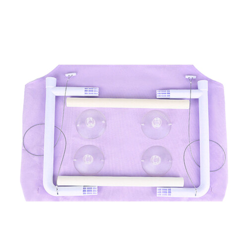 Hamaca para ventana de gato morada - ventosa desmontable 1