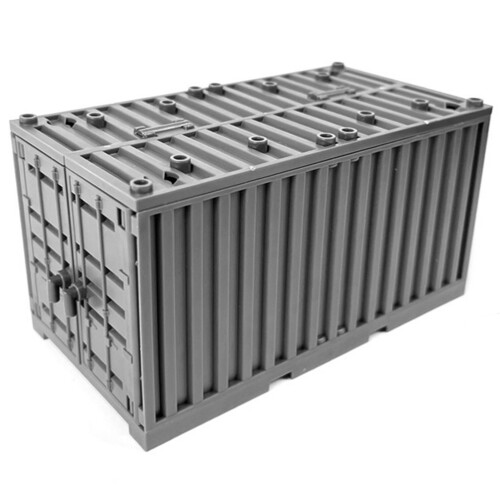 Graues Versandcontainer-Baustein-Spielzeug 6,5  13  7,5 cm 1