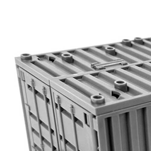 Graues Versandcontainer-Baustein-Spielzeug 6,5  13  7,5 cm 2