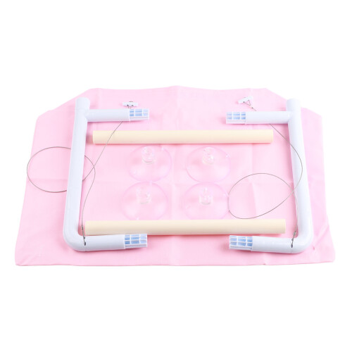 Hamaca para gatos rosa para ventana con ventosa desmontable 1