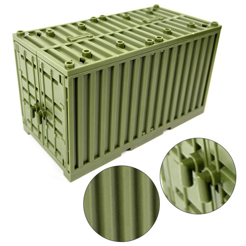 Schiffscontainer-Baustein-Spielzeug Grün 6,5  13  7,5 cm 2