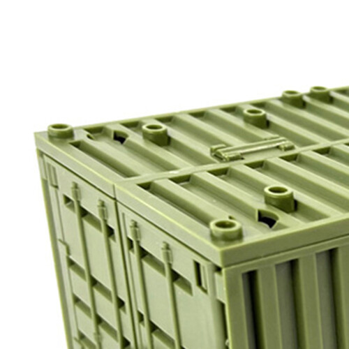 Schiffscontainer-Baustein-Spielzeug Grün 6,5  13  7,5 cm