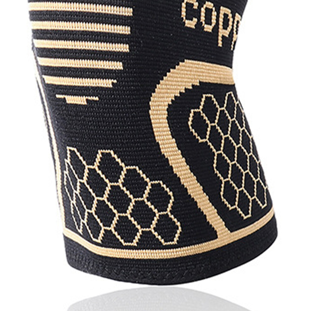 1 Pair Knee Sleeve Breathable Skin Friendly Nylon Knee Brace Knee Support for Running Hiking L