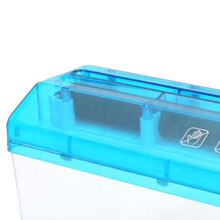 Papierschredder A4 manuell Kunststoff blau transparent