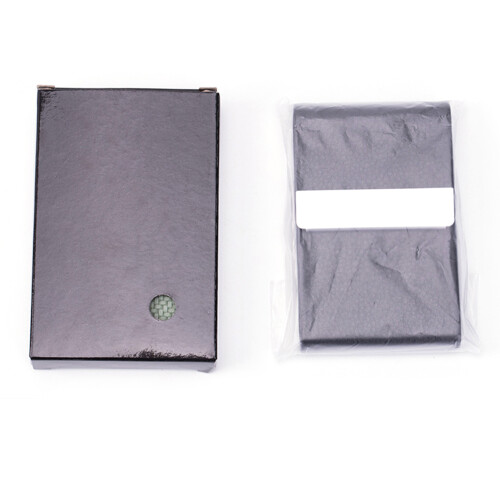 schwarzer PU-Leder-Kartenhalter aus Edelstahl 69,51,5 cm 1