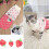 Hoher Kragen 2-beinige Katze Pullover Rosa S warm 9