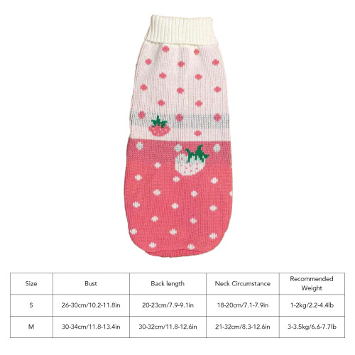 Hoher Kragen 2-beinige Katze Pullover Rosa S warm 2