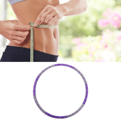 Aro con peso desmontable de 6 secciones, morado y gris. 2