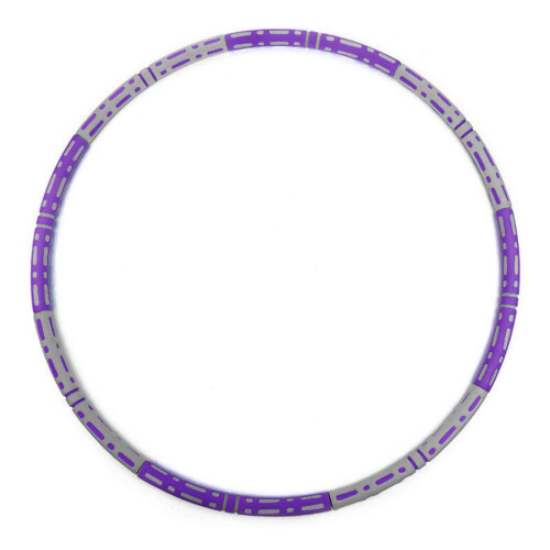 Aro con peso desmontable de 6 secciones, morado y gris. 1