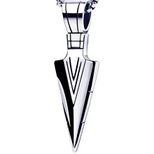 Collar de punta de flecha para hombre 65cm/25.6in Plata
