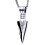 Collar de punta de flecha para hombre 65cm/25.6in Plata 2