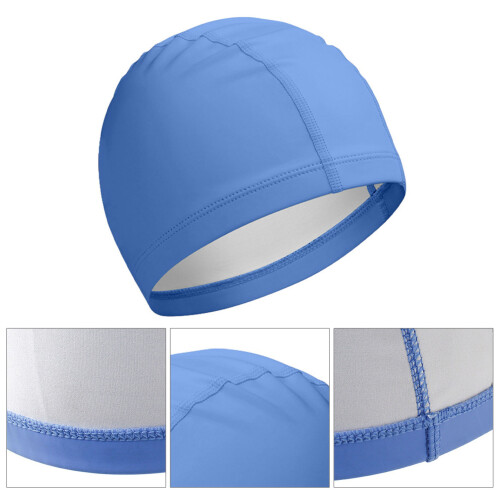Universelle Badekappe, elastischer Nylon, Erwachsene, Blau 2