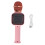 Micrófono de karaoke rosa 18650 1200mAh Bluetooth 6-8h 2