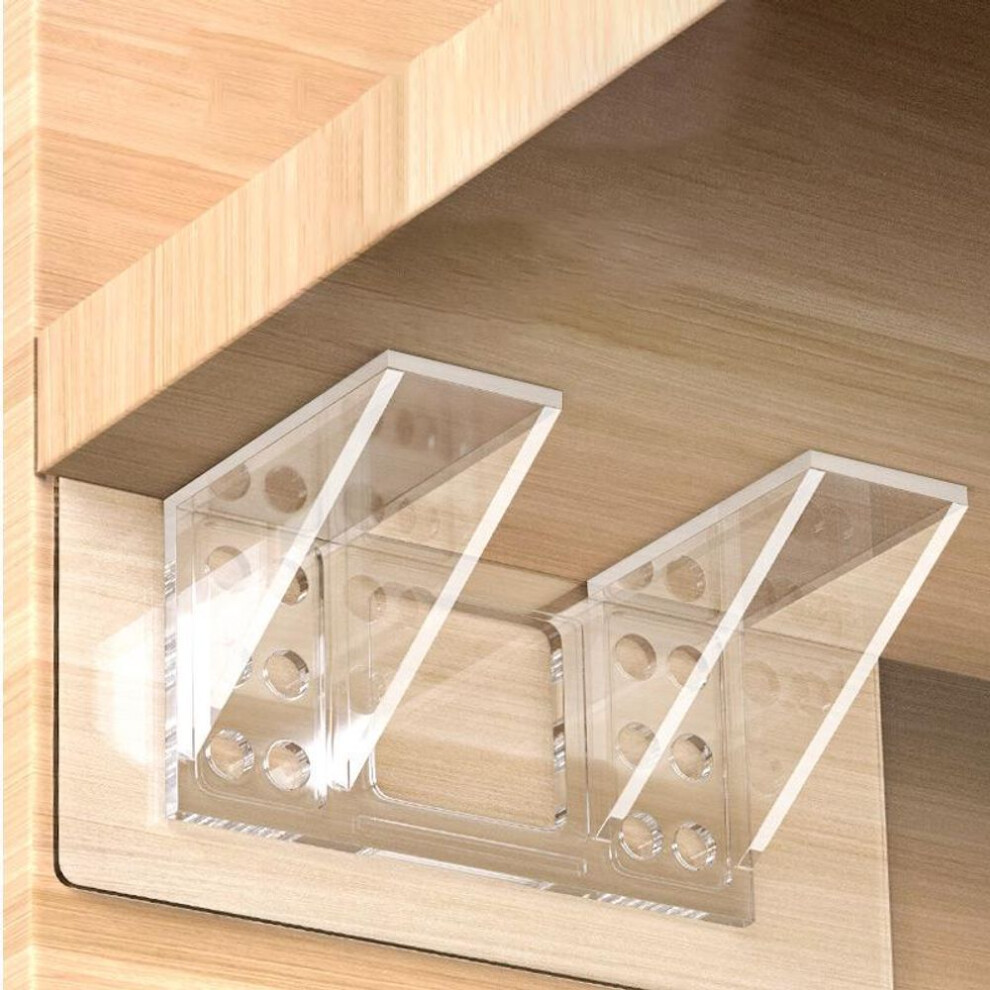 1pcs Adhesive Shelf Support Pegs For Kitchen Bedroom Closet Cabinet Shelf Support Clips Wall Hanger Sticker Bracket Holder
