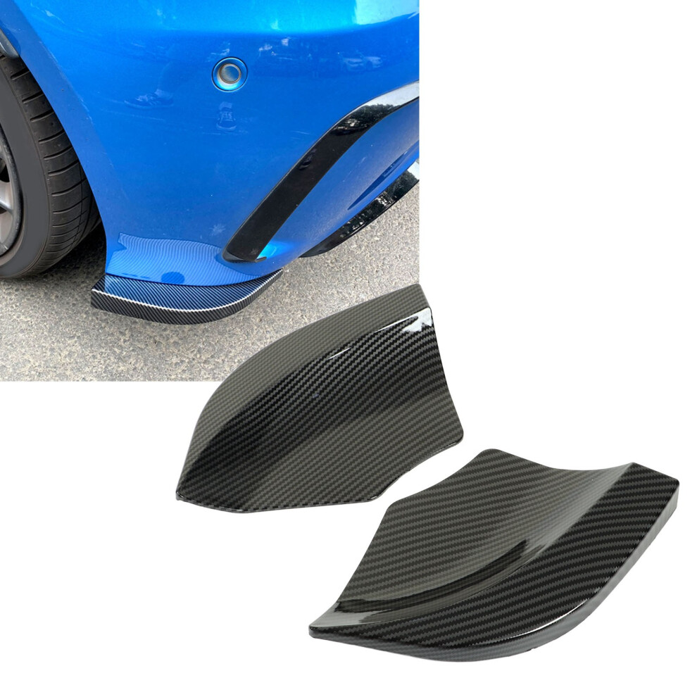 1 Pair Rear Bumper Splitter Replacement Abs Plastic Automobile Rear Bumper Diffuser Left And Right Carbon Fiber Style 9461319489145