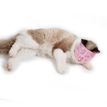 Größe S Pink Katzenmaulkorb - Verstellbares atmungsaktives Netzgewebe