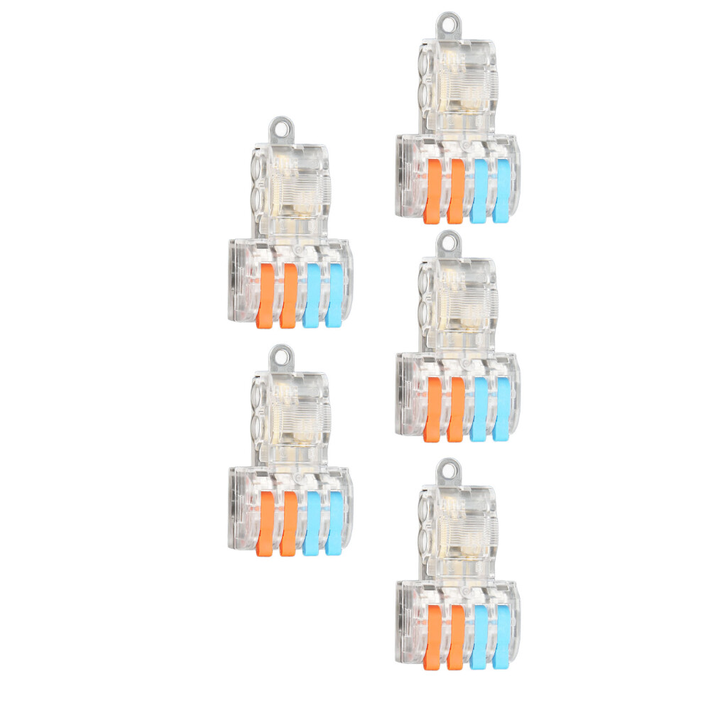 Quick Wire Connector Brass Contact Lever Cable Splitter Terminal Block For Lighting Appliance 250V 32A 5Pcs 7901319492483