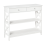 Homcom HOMCOM Console Table Side Desk Shelves Drawers Open Top X Support Hallway White 8