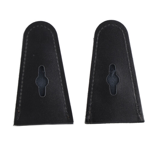 Ein Paar Leder-Bogenspitzenschutz schwarz 17g 1