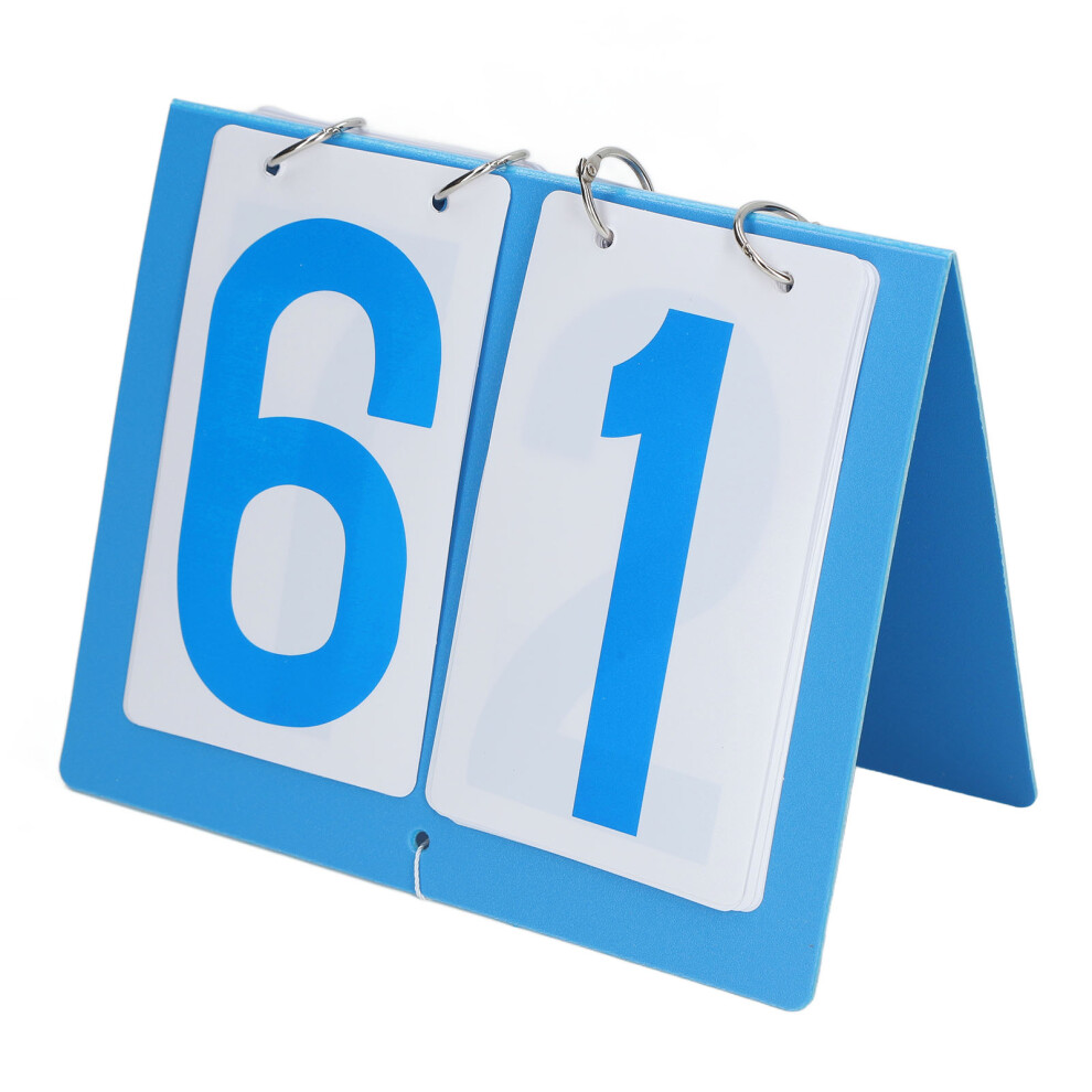 Scoreboard 2 Digit Sports Score Keeper Flip Numbers For Tennis Football Volleyball Basketball Indoor Outdoor Sports Plastic Blue 7901319494722