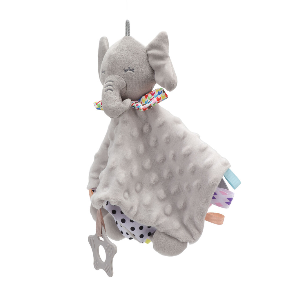 Baby Security Blanket Bright Color Plush Comfortable Baby Snuggle Blanket Cute Animal Doll Grey