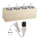 4 Bottle Massage Oil Heater Adjusting Temperature Internal Timer Massage Lotion Warmer 110‑ 2