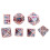 7Pcs Metal Polyhedral Dice Set RPG Card Games Odorless Table Game Gear Dice for Table Games Accessory Type 2 13