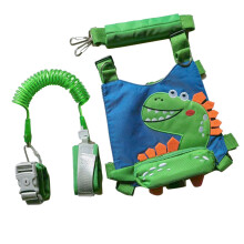 Dinosaurier-Sicherheitsgeschirr Blau, 4,3 ft Seil, 6,6 ft Glied