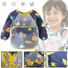 Planet 110 Babero para bebé azul oscuro 1-3 años, ajustable