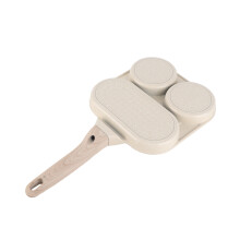 Sartén para desayunos 3 en 1 antiadherente de aluminio 18 cm Ø9 cm