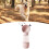 Botella de agua para perros rosa transparente 350ml/200ml 4