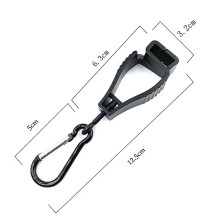 Soportes para guantes de trabajo 10 piezas negro plástico portátil reutilizables clips para guantes fácil de limpiar