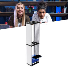 Torre de almacenamiento doble para PS5 - 36 discos, ABS