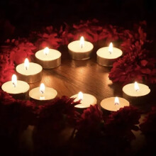 100Pcs Tealight Candles Smokeless Tasteless White Tea Light Candles for Wedding Celebration 4 Hours Long Time
