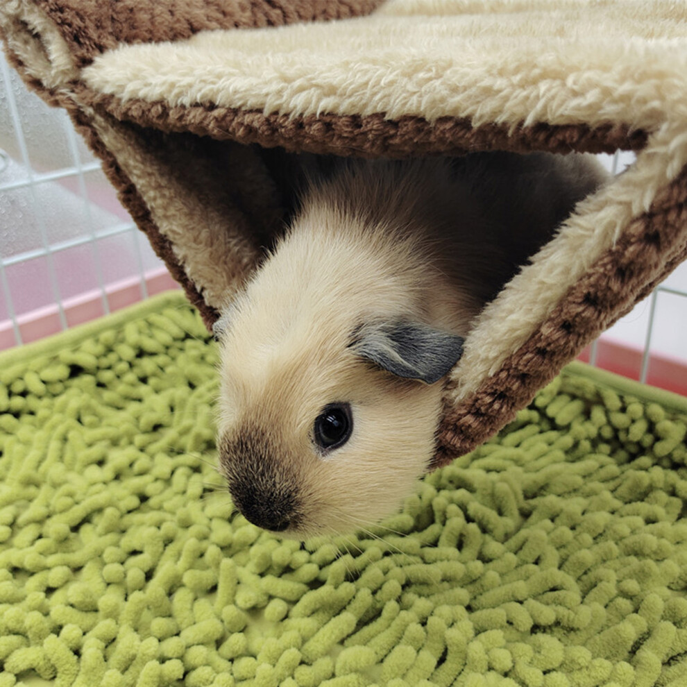 Small Animal Hammock Double Layer Easy To Clean Plush Hanging Hammock Bed For Squirrels Golden Bears Chinchillas S Brown 4971319498252