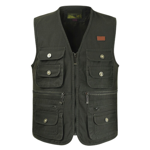 Cargoweste Mehrfachtaschen Baumwolle altgrün XL 1
