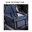 Asiento de coche para perro azul marino - elevador ajustable 15