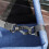 Asiento de coche para perro azul marino - elevador ajustable 3