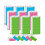 Pulseras 300 uds 19x250mm Verde Rosa Azul 2