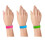Pulseras 300 uds 19x250mm Verde Rosa Azul 11