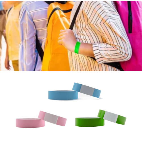 Pulseras 300 uds 19x250mm Verde Rosa Azul 2