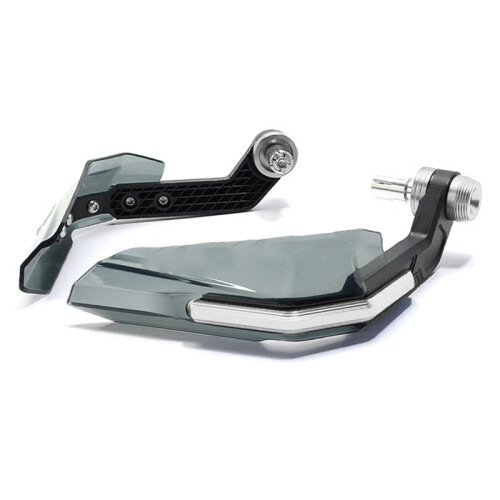 Hoch belastbare Silber-Motorrad-Handschützer, stoßfeste Lenkerabweiser 1
