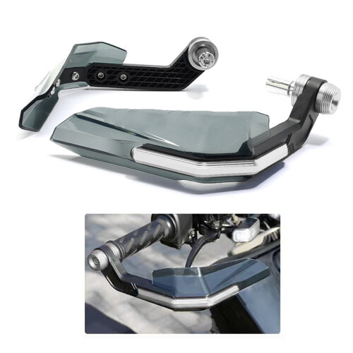 Hoch belastbare Silber-Motorrad-Handschützer, stoßfeste Lenkerabweiser 2
