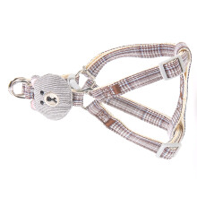 Chaleco para mascota con cuerda de tracción M 1.2m 4-8.5kg Marrón/Negro