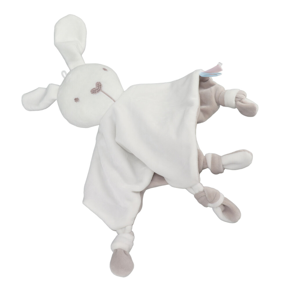 Baby Pacifying Towel Plush Cartoon Doll Infant Burp Cloth Handkerchief for Over 3 Months Rabbit