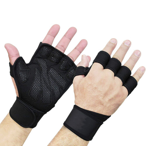 Fingerlose Handschuhe mit Silikon-Handfläche, Größe L 1