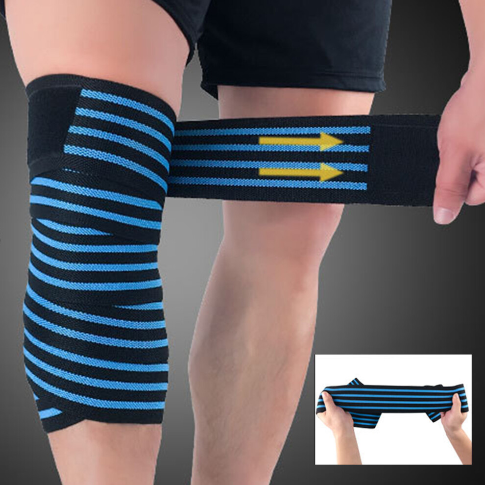 2Pcs Knee Brace Nylon Compression Kneecap Support Sleeve Hoop and Loop Fastener for Sports